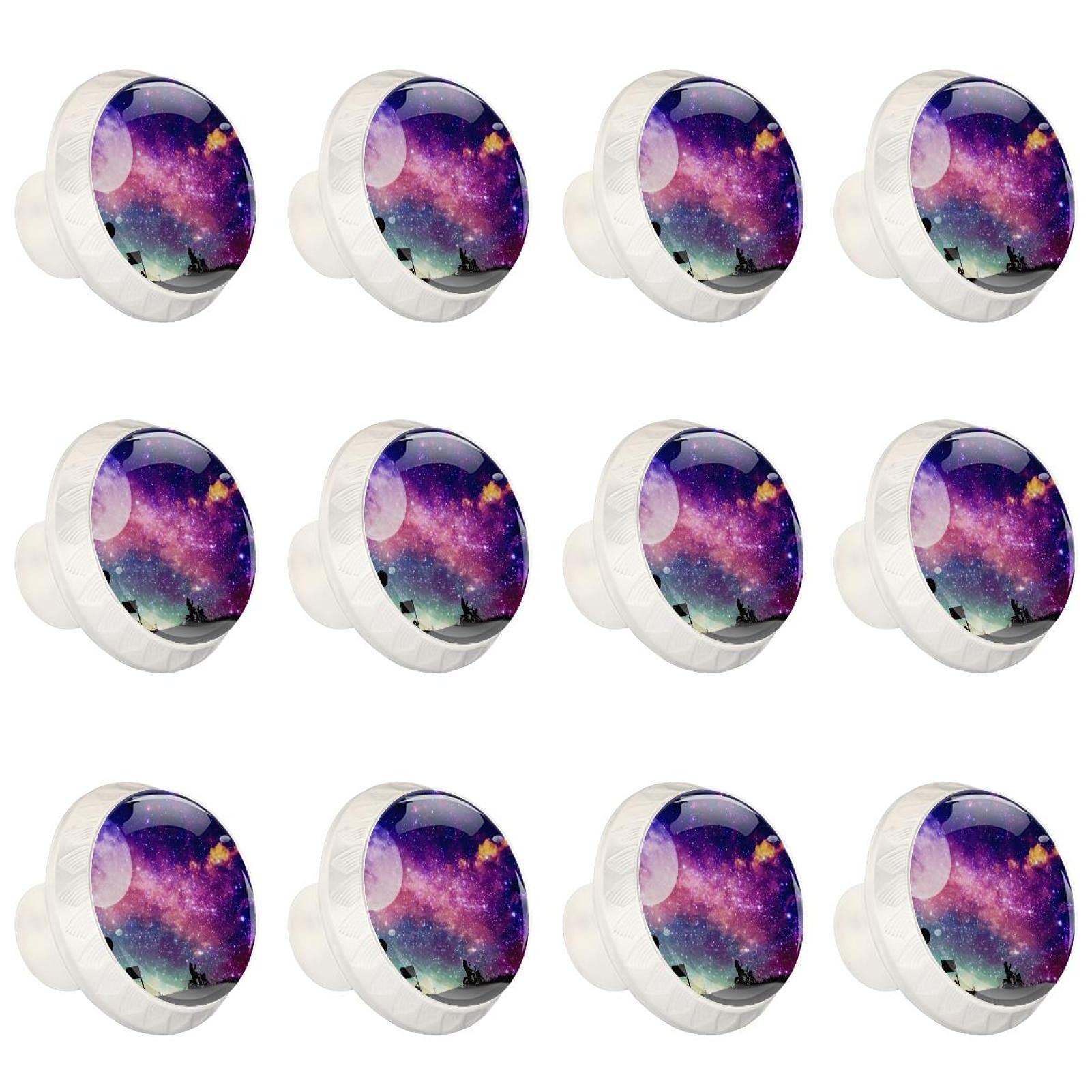 Boutons de tiroirs commode lune ronds poignée placard cuisine 12x