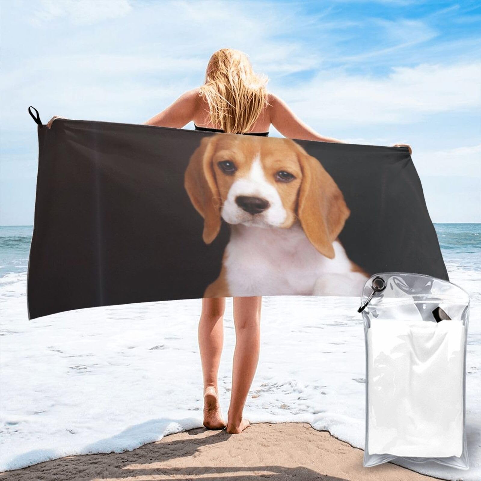 Drap de bain beagle de qualité supérieure léger et ultra absorbant