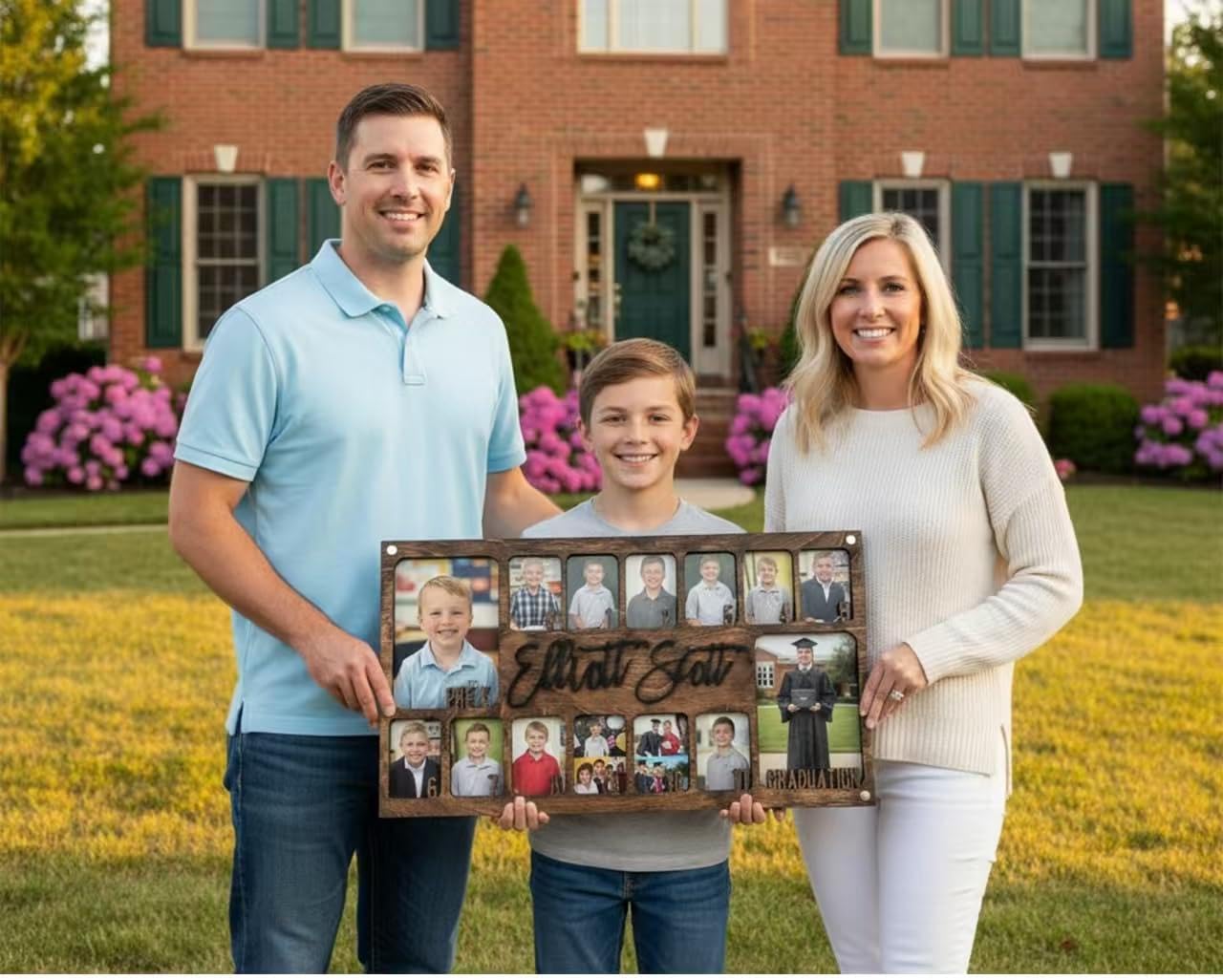 School Picture Frame Pre-k to 12, Personalized School Years Picture Frame K-12, Custom Name Engraved, Graduation Gift, Keepsake Memory Frame for Kids, Teachers & Parents