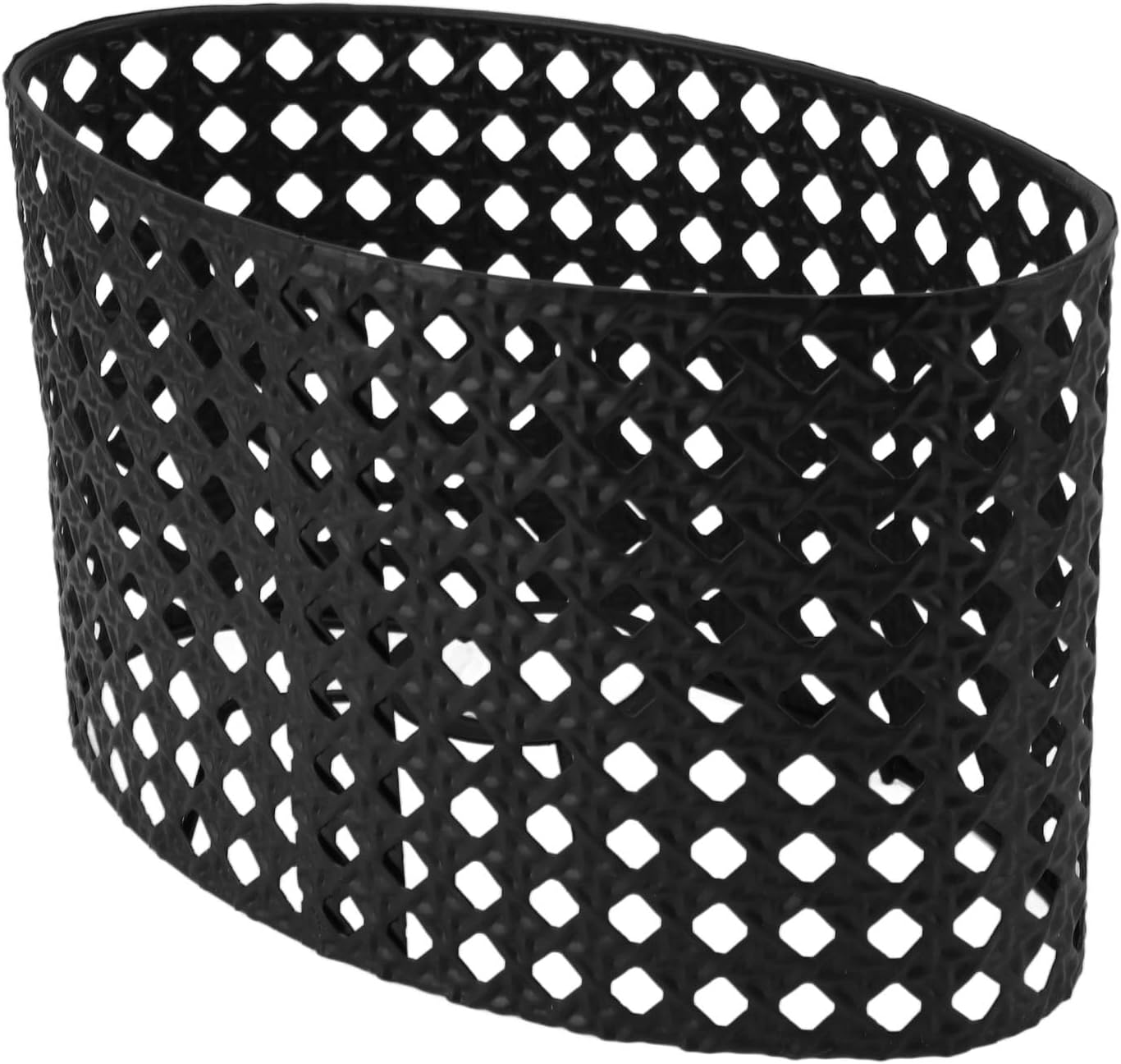 Oval Lampshade, Widely Used Decorative Iron Proof Lamp Shade for Home for E27 E14 (Black)