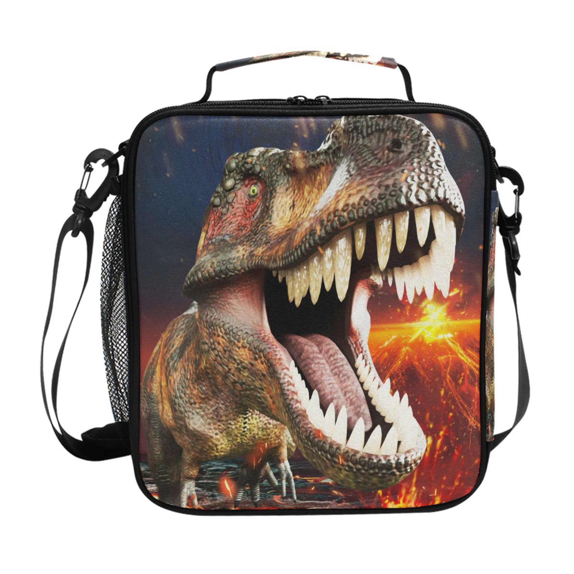 ALAZA Lunch Bags for Boys Girls, Dinosaur 3D T-rex Reusable Insulated Lunch Box Thermal Meal Tote Kit, Lunch Cooler Bag Organizer with Adjustable Shoulder Strap