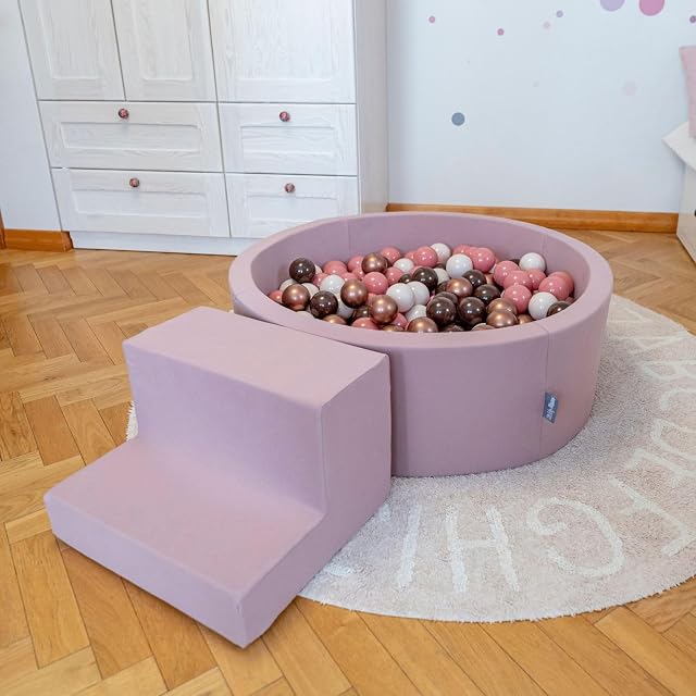 Foto 6 de 6 de KiddyMoon Parque Infantil De Espuma con Rodondo Piscina De Bolas Piscina (300 Bolas) + Version 6 para Niños
