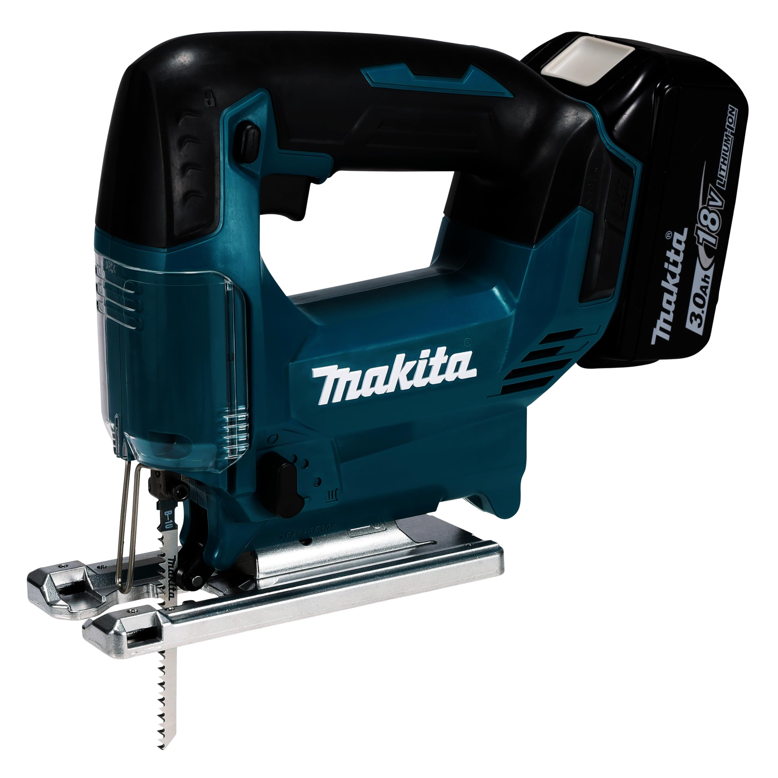 Makita DJV186SFJ Akku-Stichsäge 18 V, mit 2 Batterien, Ladegerät und Koffer MAKPAC, Schnittwinkel 45°
