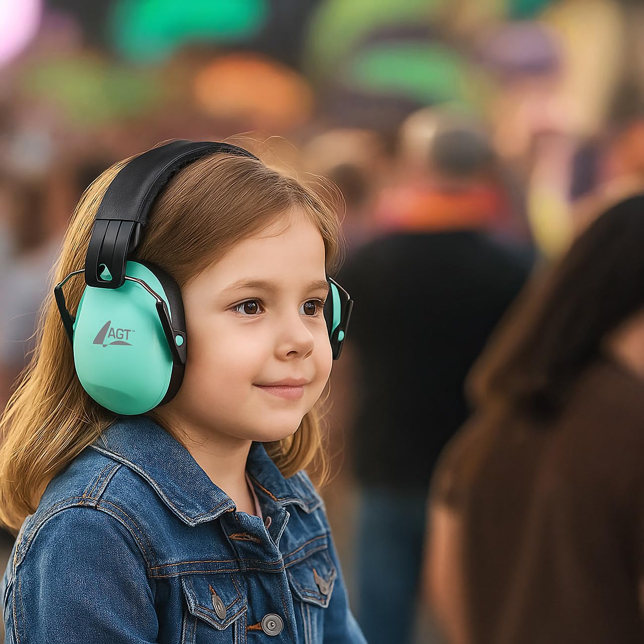 AGT Gehörschutz Kinder: 4er-Set Kapselgehörschutz für Kinder, SNR 27 dB, klappbar, verstellbar (Gehörschutz Schießen, Lärmschutz Kopfhörer)