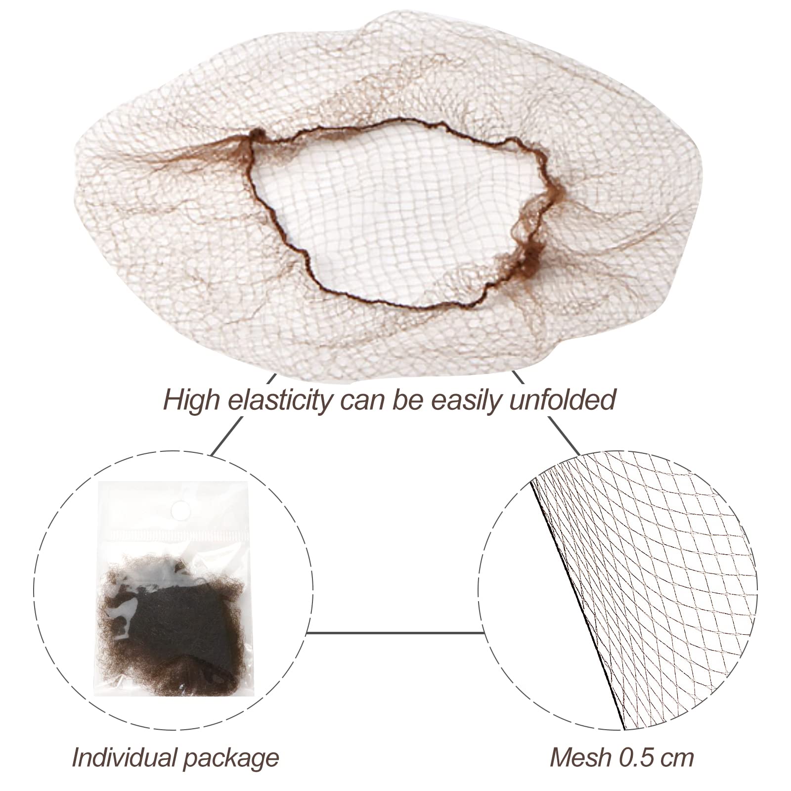 Sularpek Retine per Capelli Invisibili per chignon, 24 Pezzi e 10 forcine capelli forma U, Bambina per fissare parrucche capelli e chignon