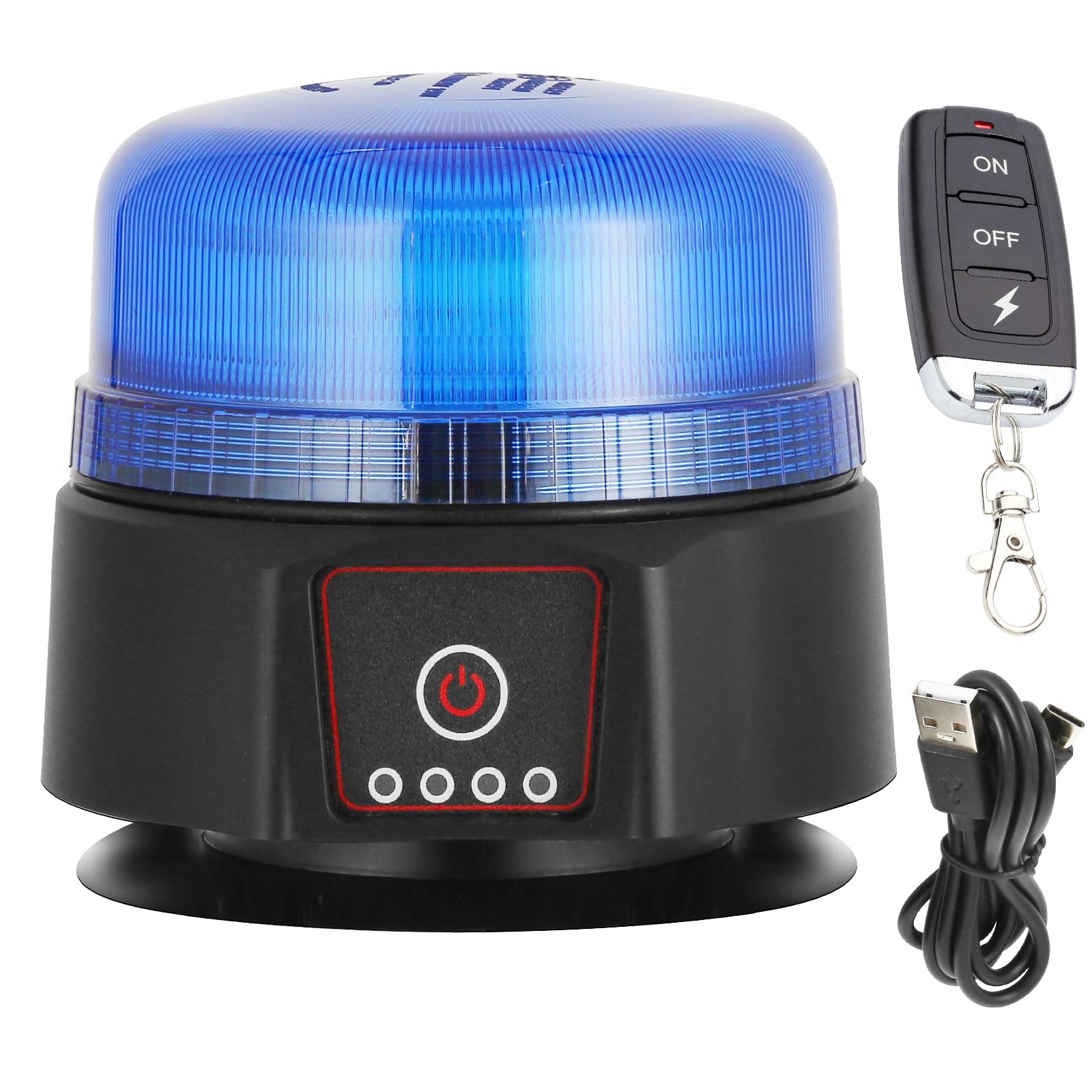 Luce LED Blu Per Auto ETUKER - Ricaricabile, Con Telecomando E 3 Modalità Flash, Impermeabile - Foto 9