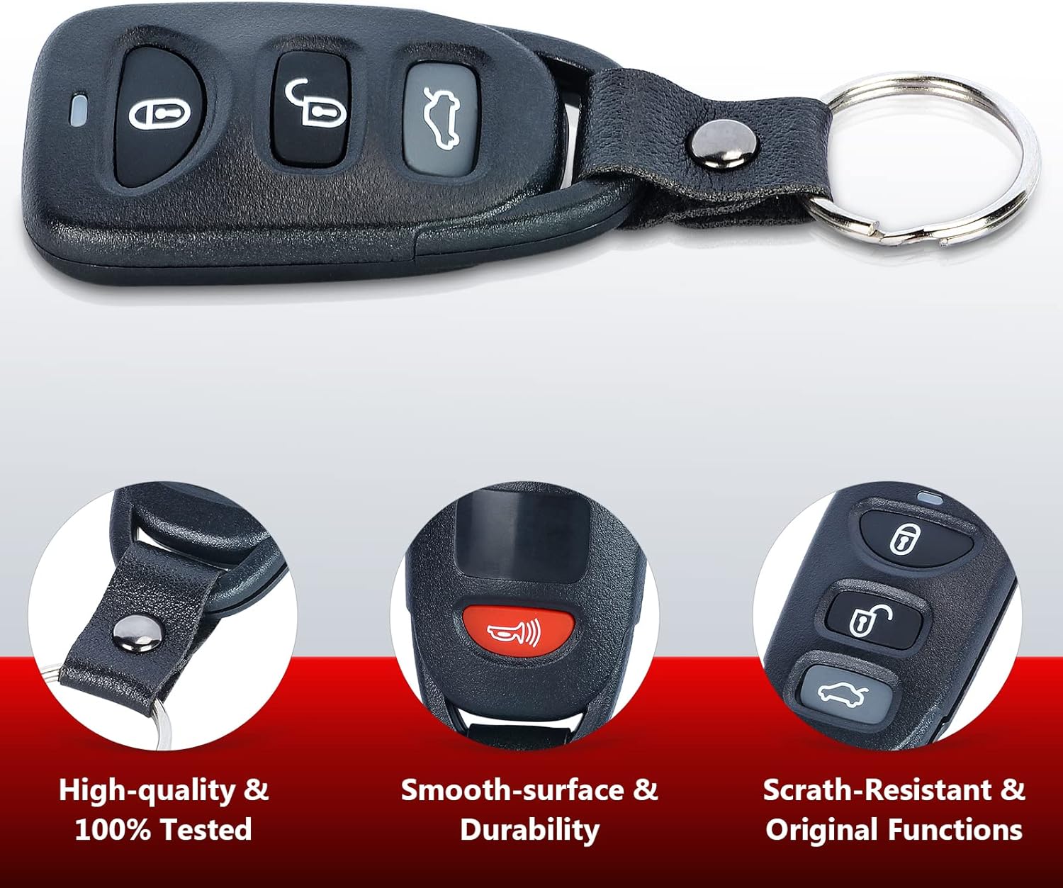 Key Fob Replacement for Hyundai Elantra Sedan 2016 2017 2018 2019 2020 Keyless Remote Control Car Key 3 Buttons with Panic FCC ID:OSLOKA-423T P/N: 95430-F2300