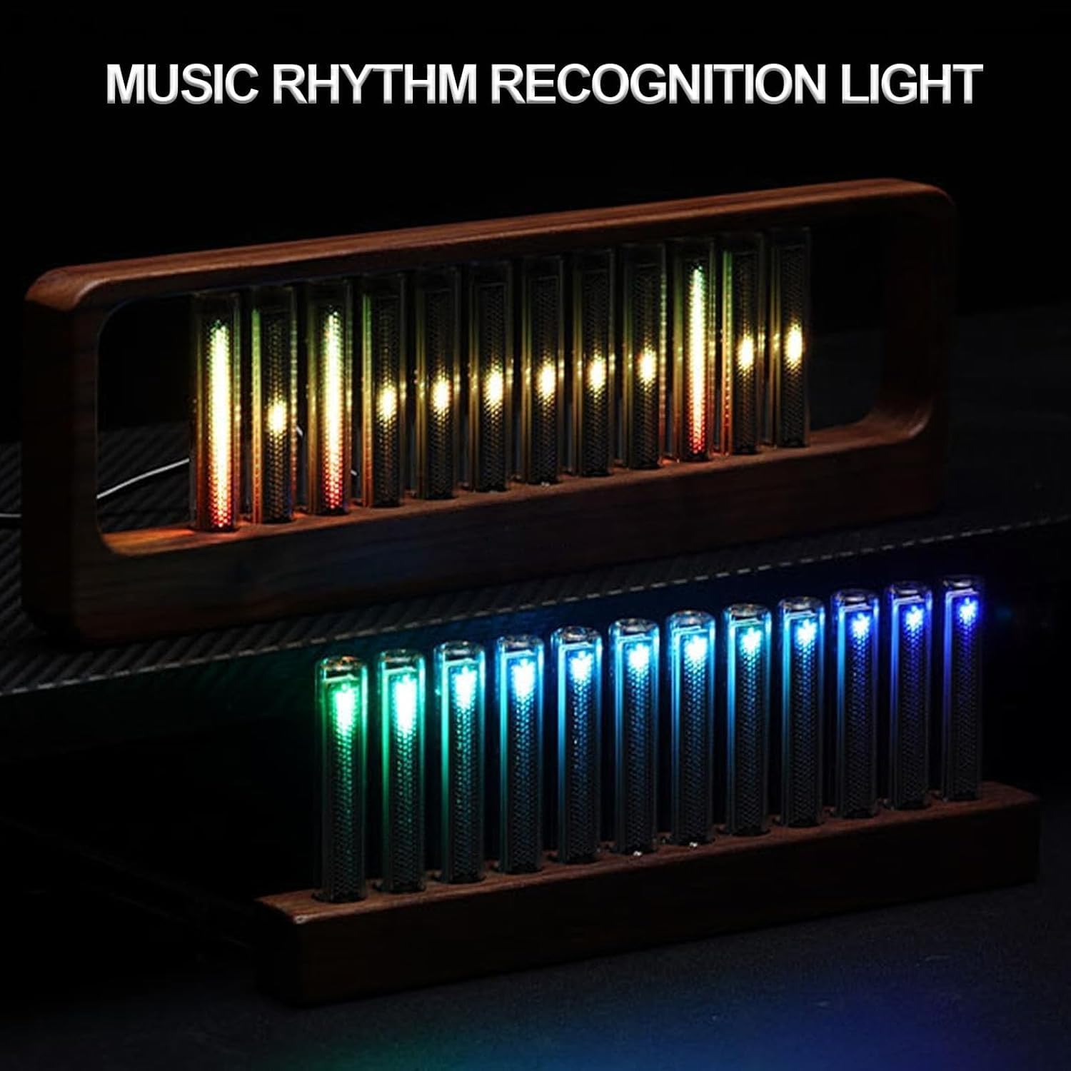 TsoLay Musik-Rhythmus-Licht, RGB-Sound-Spektrum-Lampe Mit 12 Röhren Und 7 Voreingestellten Modi, Helligkeit Und Farbe Einstellbar, 240 Vollfarb-LEDs, Für Studio Und Gaming-Zimmer