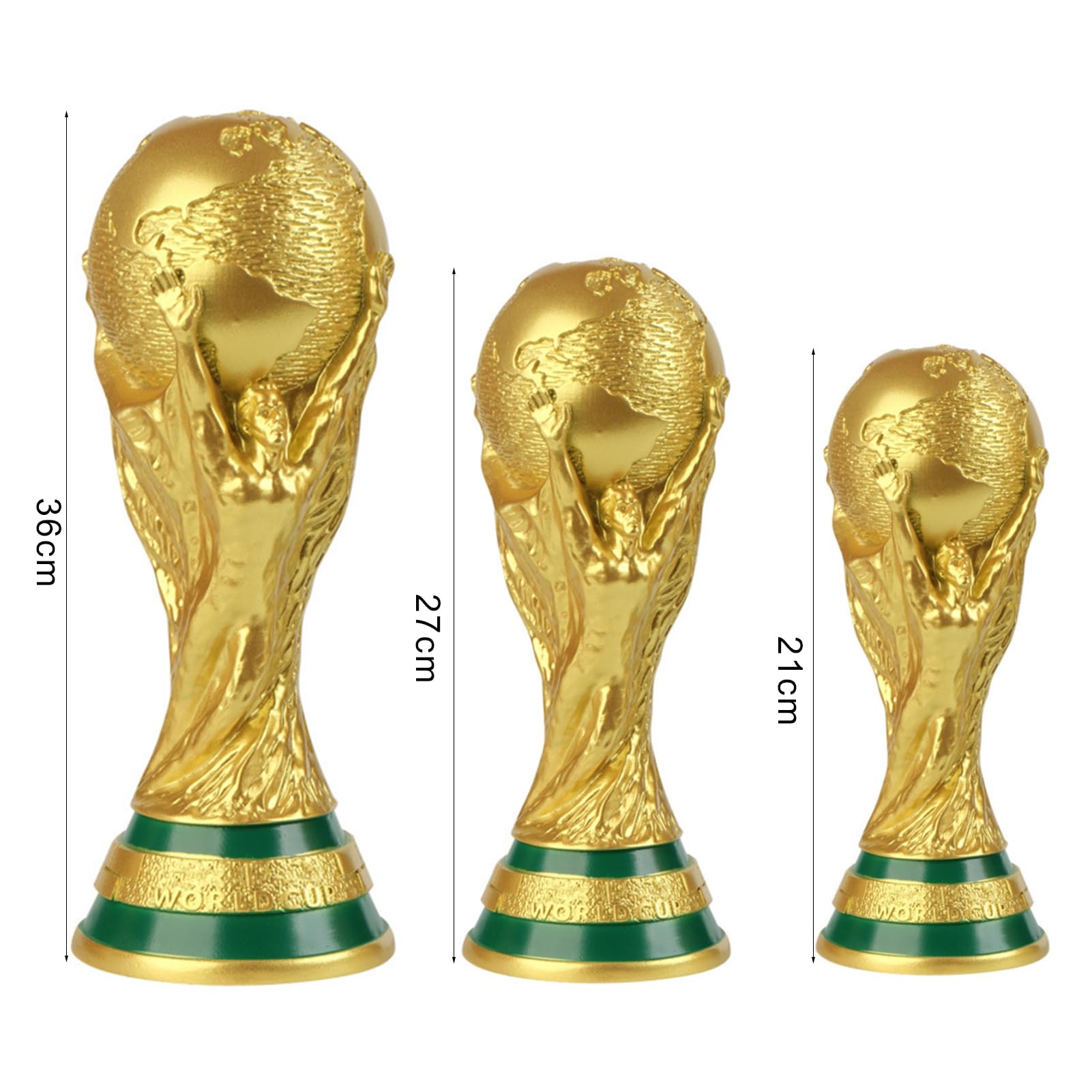 SpirWoRchlan Réplica Trofeo Copa del Mundo de Fútbol, Copa de Campeón de Resina para Aficionados, Recuerdo de Fútbol, Regalo Decorativo para Oficina, Bar, Fiesta