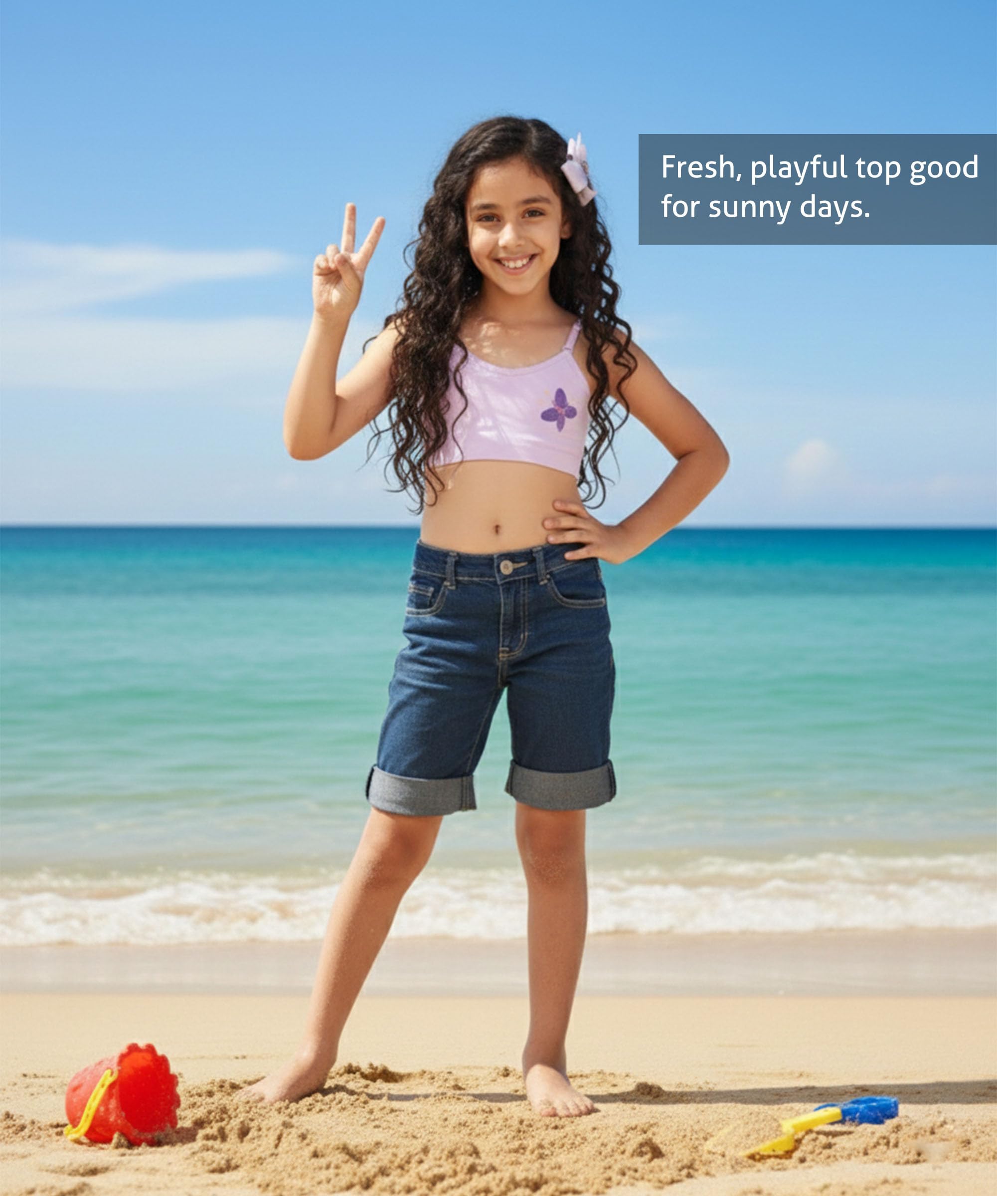 KYDA KIDS® Girls Antibacterial Printed Cotton Non Padded, Beginners Bra for Girls - Image 3 thumbnail