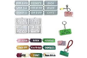 Swear Words Keychain Epoxy Resin Molds for Creative Venting Keychains