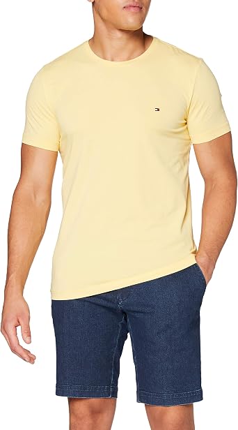Amazon.com: Tommy Hilfiger - Camiseta elástica para hombre, color amarillo,  L : Ropa, Zapatos y Joyería