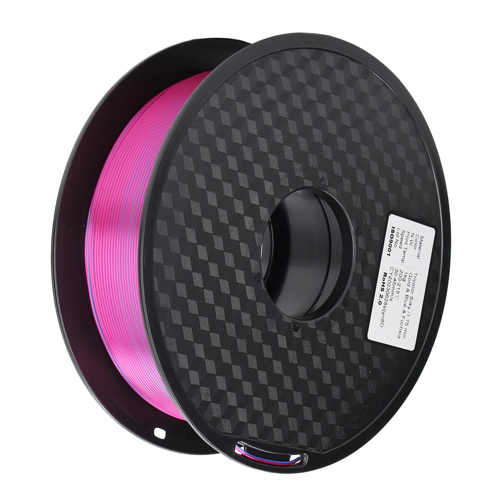 Filament do drukarki 3D 1,75 mm PLA Tricolor Filament wysokiej jakości materiał do drukowania dla projektów DIY złoty niebieski fioletowo-czerwony