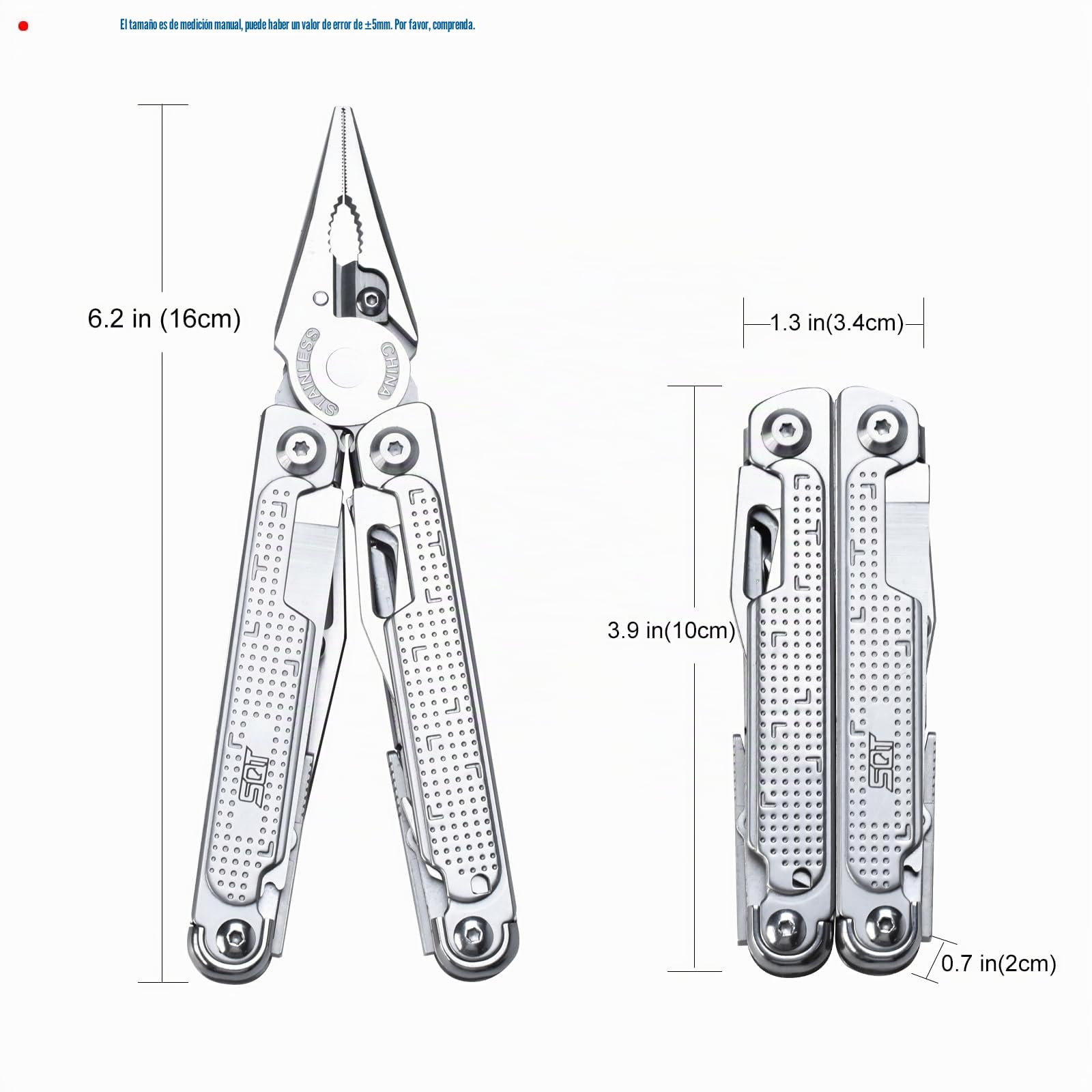 SQT 2048 Multiherramienta 20 en 1, regalos para hombres, plegable y autobloqueante, multiherramienta profesional para bricolaje, camping al aire libre y reparaciones del hogar...