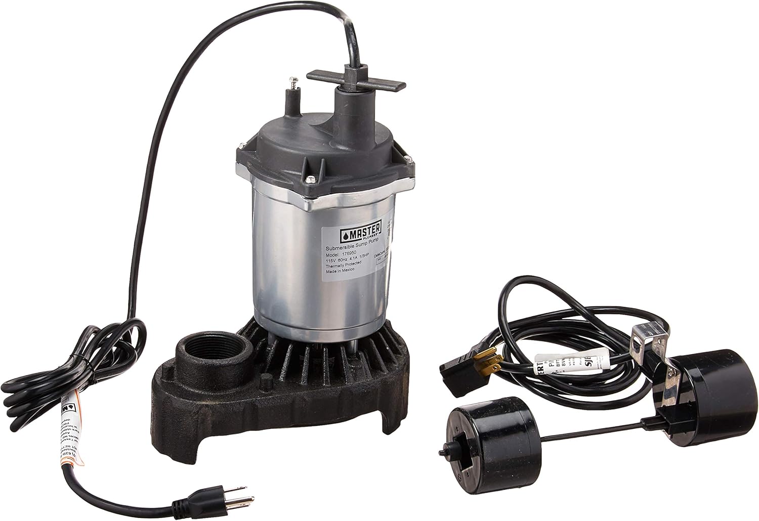 PENTAIR WATER 176950 1/3 hp Cast Iron & Zinc Sump Pump