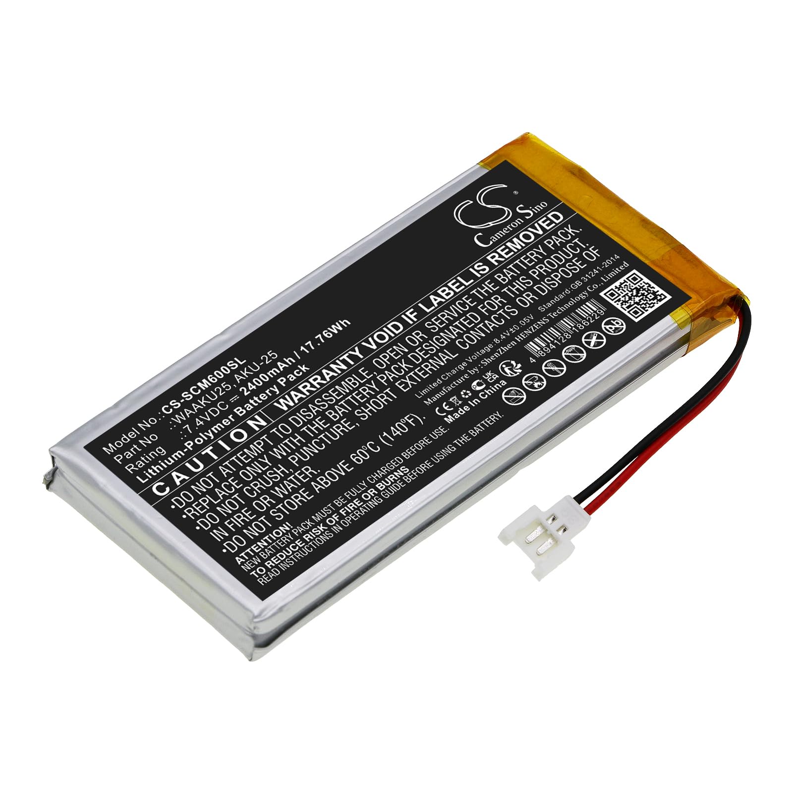 TECHTEK Battery 2400mAh compatible with [Sonel] CMM-60 Multimeter replaces AKU-25, WAAKU25