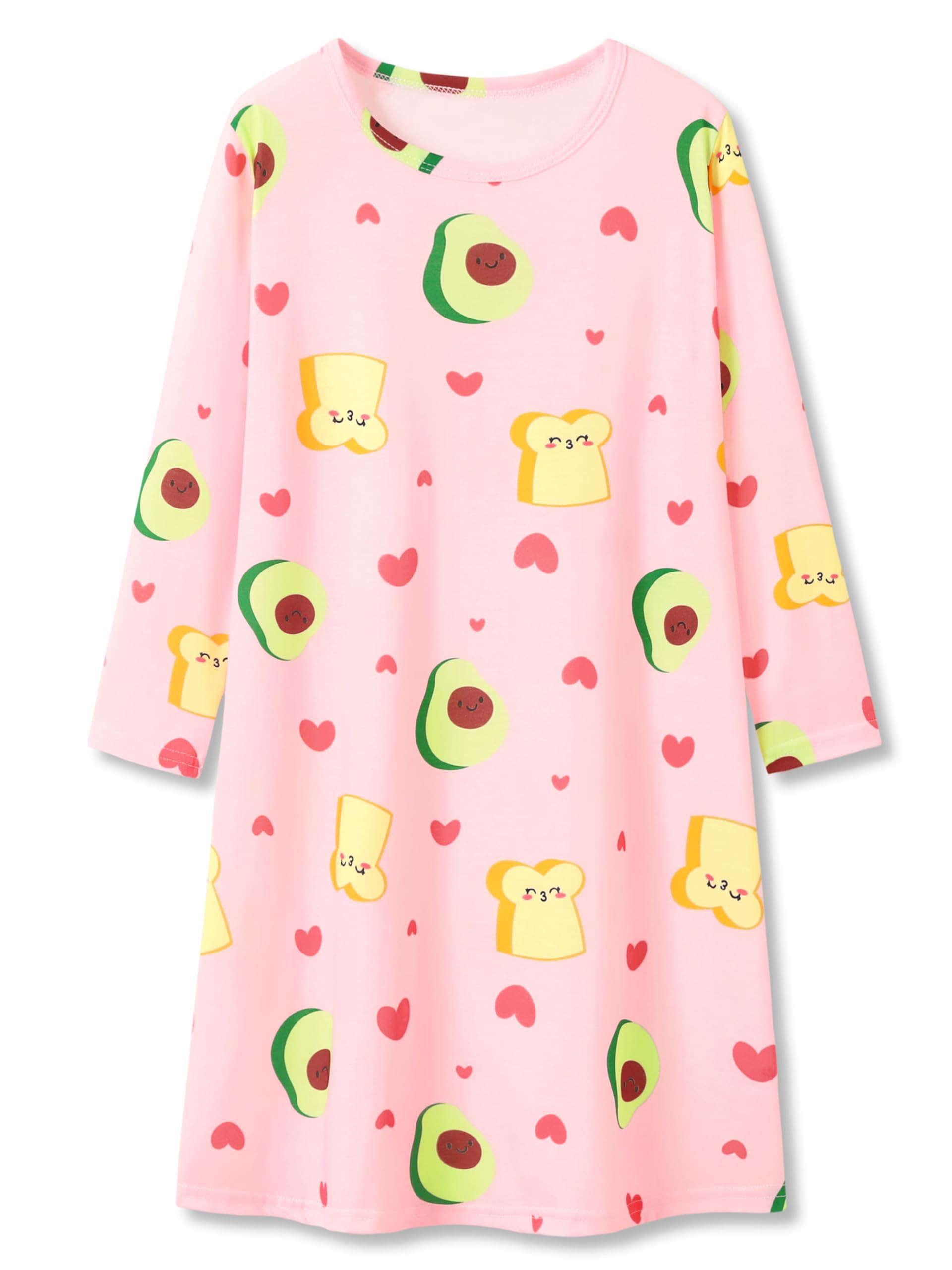 Tebbis Girls Nightgown – Soft Long Sleeves Sleepwear Trendy Tie Dye Spiral Nightdress Pajama Teen/Little Size 6-16