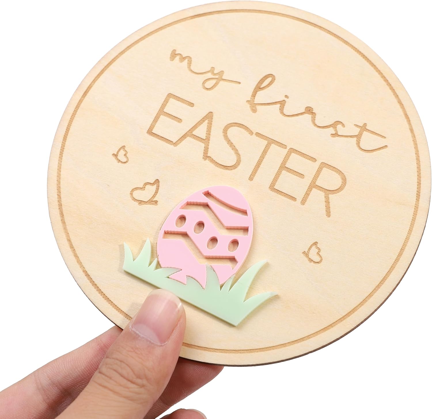 My First Holiday Milestone Sign - Wood Holiday Milestone Photo Props, Newborn Baby Photography Discs, 11 Pcs Wooden Disc Sign, Baby Shower Party Gift