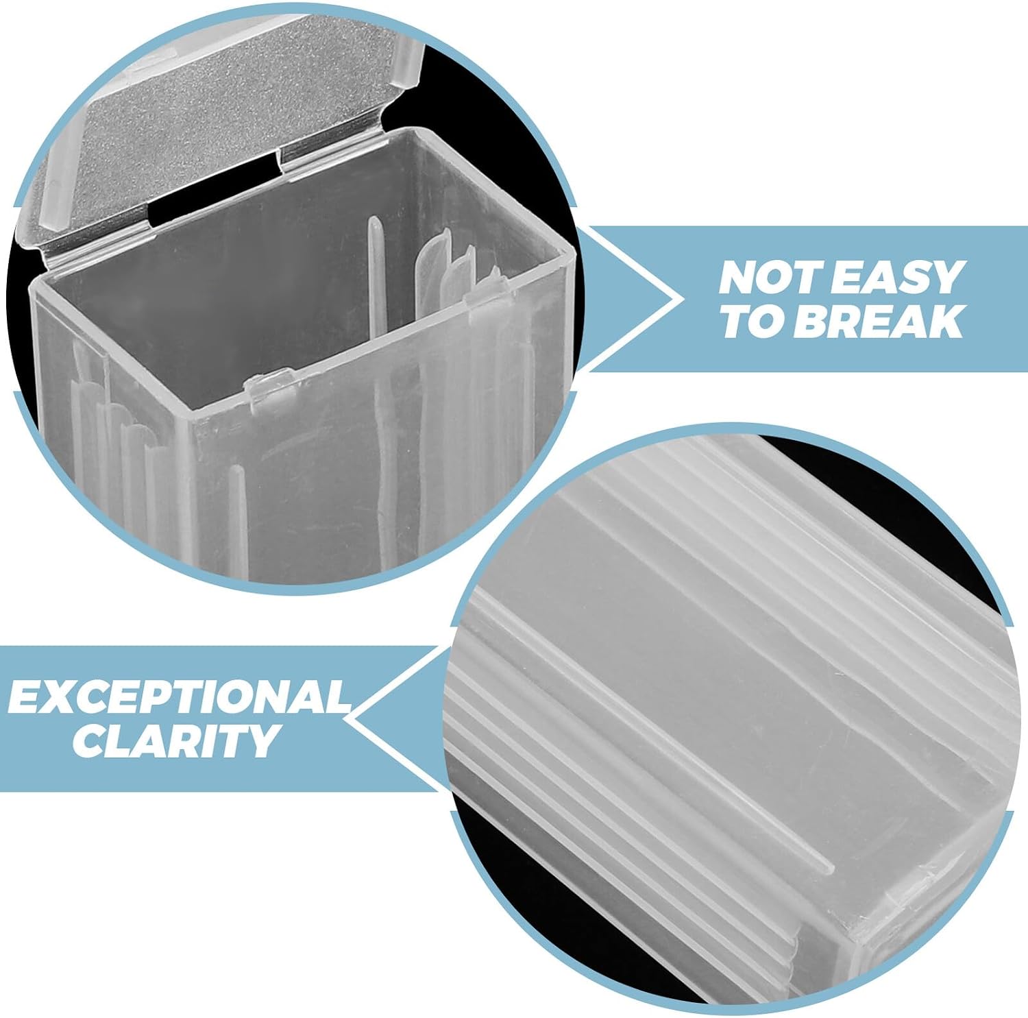 5-slot Wide Plastic Microscope Slide Staining Jar Set, High Transparency Staining Rack for Laboratory Slide Holders, Batch Processing Storage for Scientific and Lab Use