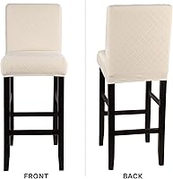 Vista 6 de SearchI - Juego de 4 fundas para taburetes de bar de jacquard, fundas elásticas y lavables para taburetes de bar, fundas para sillas de altura