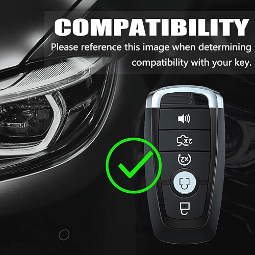 Miniatura 4 de LABSTANDARD Funda protectora de silicona flexible e impermeable con elegante llavero estético compatible con llavero Ford de 5 botones para