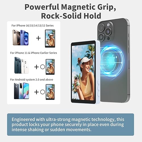 Miniatura 7 de Pantalla de monitor selfie, Vlog 4K 30 fps grabación de video para iPhone y Android con cámara trasera del teléfono para selfie vlog transmisión en