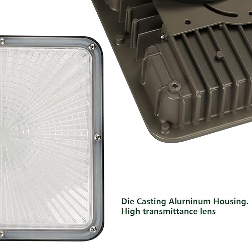 Miniatura 4 de Xapolu Luz LED de toldo de 45 W para exteriores, 5000 K, luz diurna de 10 x 10 pulgadas, 6300 lúmenes (reemplazo HID de 225 W) IP65, luces LED de