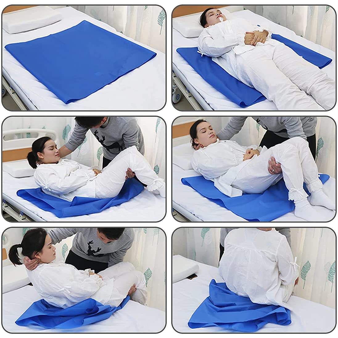 Tavole di trasferimento riutilizzabili Tavole di trasferimento Lenzuola di trasferimento per pazienti Posizionamento Cuscino del Letto Ausili per Anziani per incontinenza, bariatrico - Lavabile