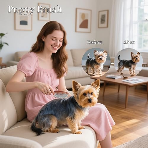 Miniatura 5 de Gentle Cloud - Cepillo de cojín de aire para perros pequeños con caja de regalo, apto para Yorkie, Shih Tzu, Pomerania, Maltipoo, maltés, caniche de