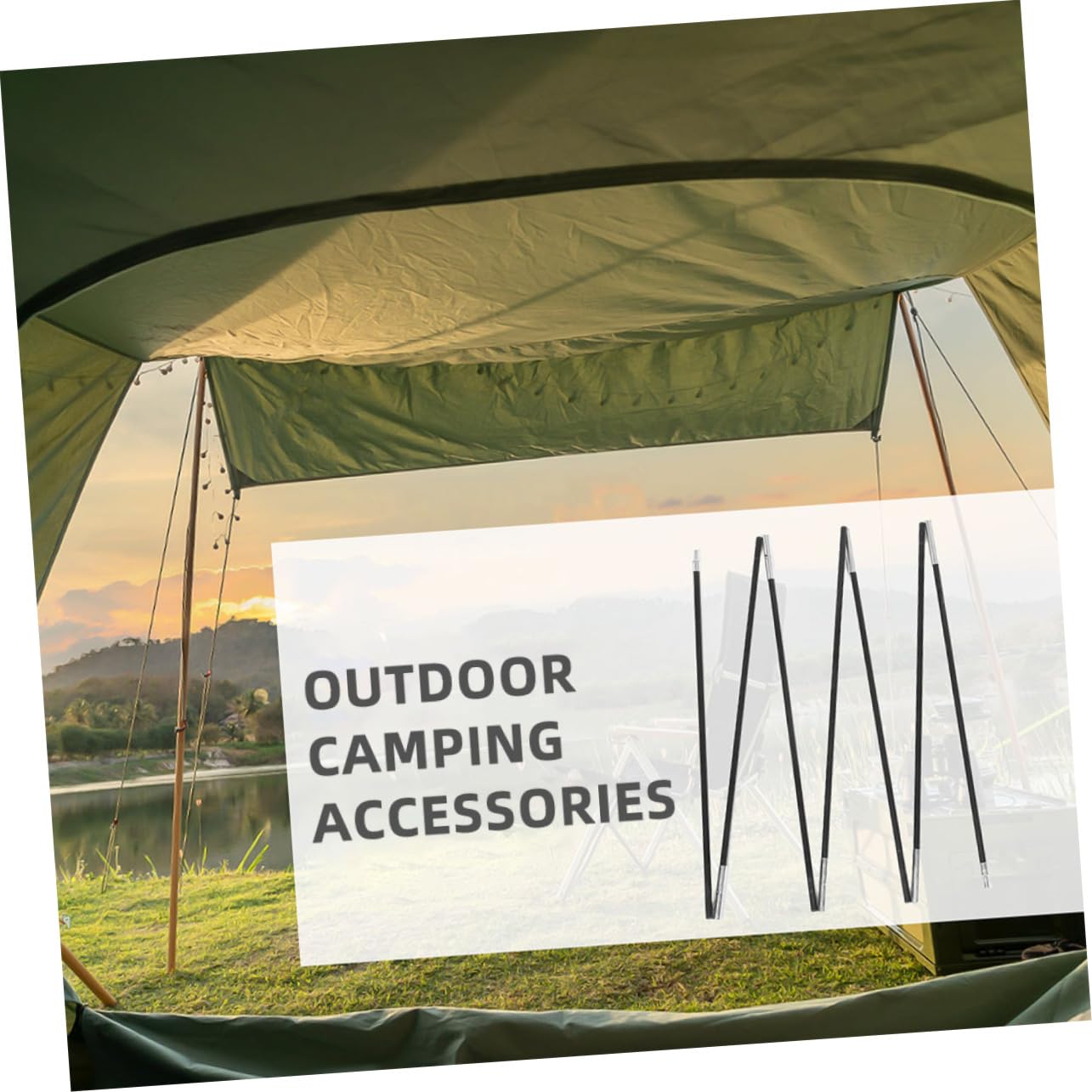 2stücke Fiberglas Vormontiert Passend Für Weibliche Und Männliche Enden Ersatz Für Zeltgestänge Geeignet Für Camping Wandern Und Outdoor-aktivitäten