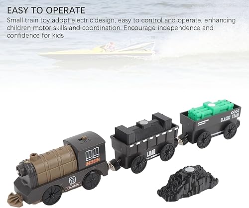 Miniatura 6 de TOPINCN Electric Toy Vintage Purple ABS Small with Magnetic Connection, Battery Operated Trains for Kids Ages 3+ Enhance Motor Skills and Creativity