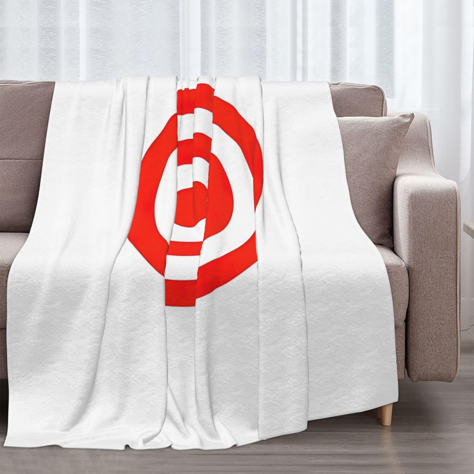 Couverture en flanelle imprimée Design Target - 177,8 x 203,2 cm - Chaude et confortable - Pour l'hiver - Pour camping ou voyage