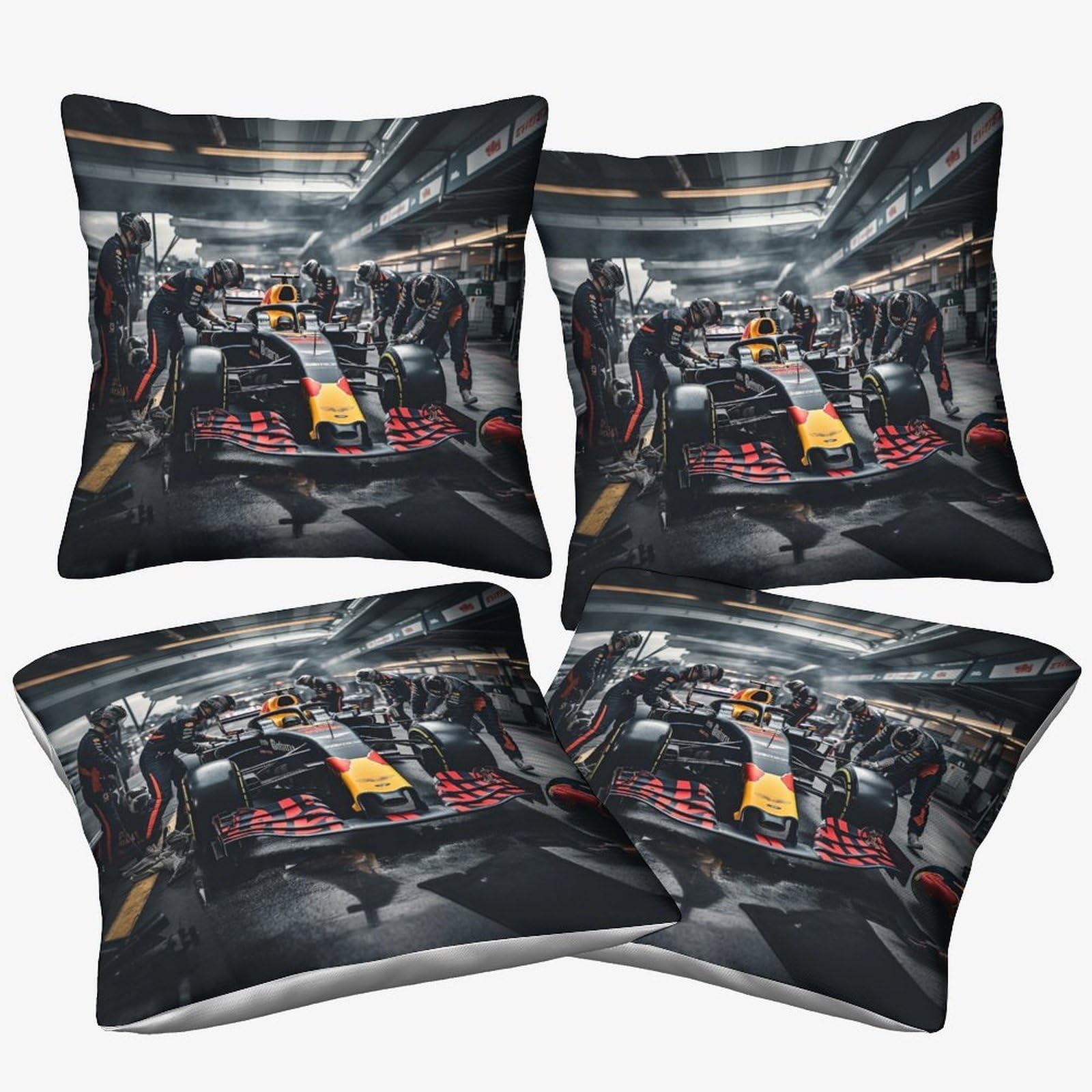 Dafufbw Formulaa Racing-10 Pit Stop Cushion Cover 40X40cm, 4Pcs Formulaa Racing Throw Pillow Cover For Couch Sofa Home Decor, Microfiber