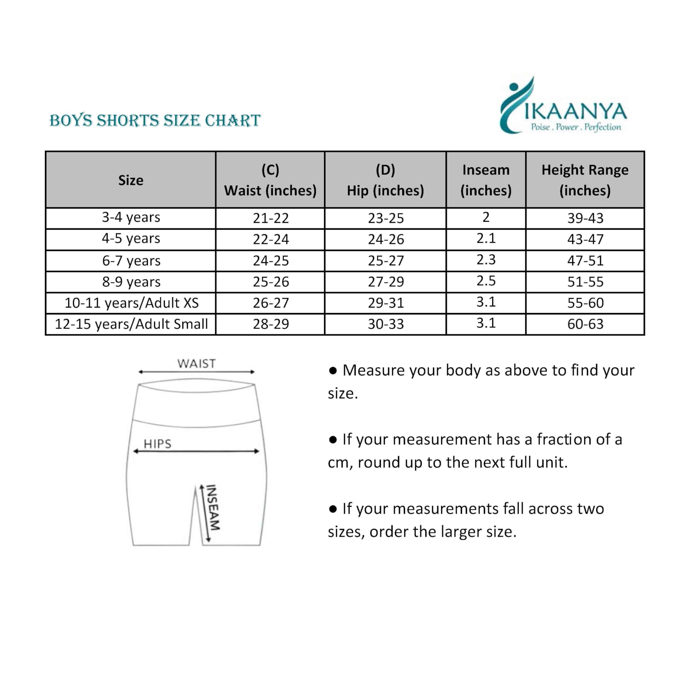 IKAANYA Boys Shorts for Gymnastics, Dance, Aerobics, Fitness in Many Colors (Blue, 4-5 Years) 2