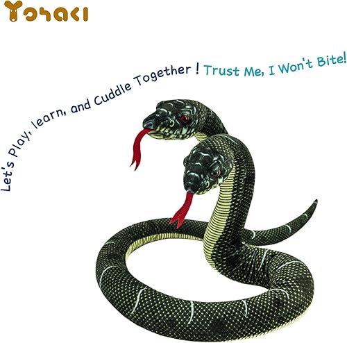 Miniatura 4 de YOHAKI Peluche de serpiente, 59 pulgadas, grande, lavable, gigante, suave y lindo, regalo infantil para niños y niñas, regalo de broma de fiesta de