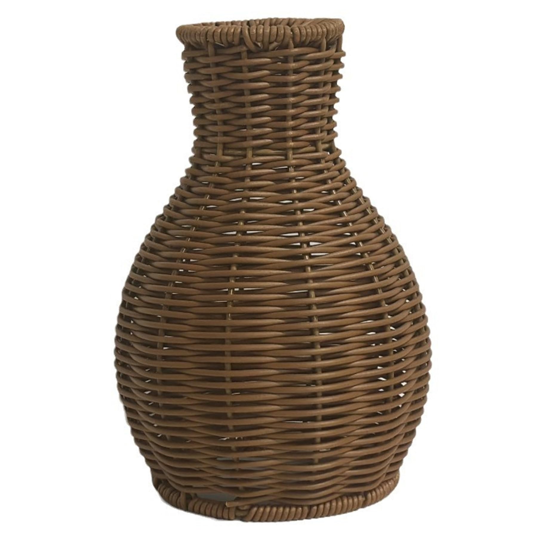 Pineeseatile Wicker Vase, Handwoven Rattan Vase Natural Texture Decorative Centerpiece for Tabletop, Shelf, or Mantel, Brown for Daily Use