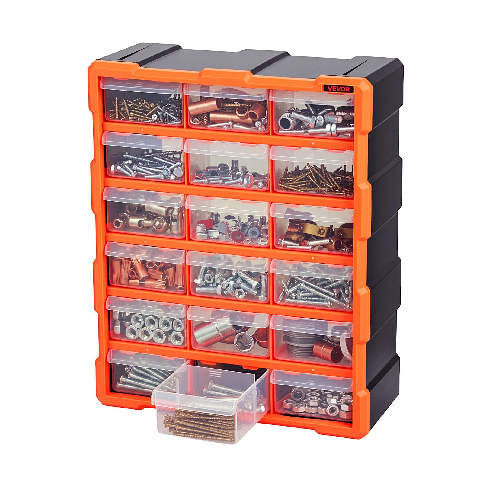 Organizador de piezas pequeñas con cajones de plástico para herramientas y taller