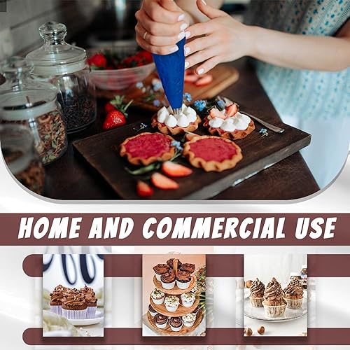 Miniatura 5 de VolksRose 50 bolsas desechables para pastelería, bolsas de pastelería grandes de 21 pulgadas, bolsas gruesas para decoración de pasteles, bolsas de