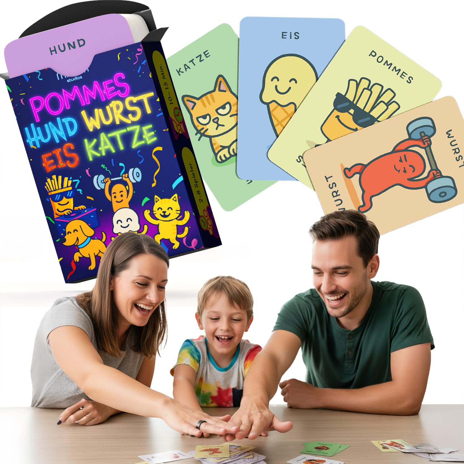Kartenspiel ab 5 – Reaktionsspiel Familienspiel Partyspiel für 2–8 Spieler | Schneller Spaß für 2–8 Spieler · Reaktions- & Partyspiel · ab 5 Jahren · Familien- & Reisespiel mit Aktionskarten