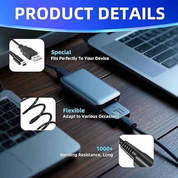 3DS Charger, Supports 3DS/3DS XL/2DS/2DS XL/DSi/DSi XL/3DSLL/DSiLL/2DS USB Charging Cable 3.9 ft 1.2 m Black Fast Charging Compact Design Durable Replacement