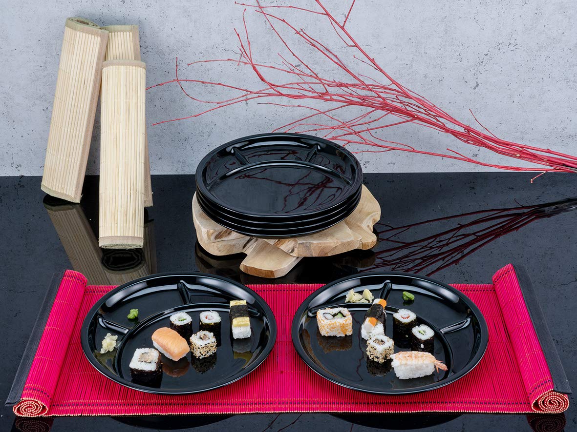 Creatable, 22921, Série Assiette à fondue et gril UNIVERSAL NOIR, Set de vaisselle, Assiette à fondue 4 pièces