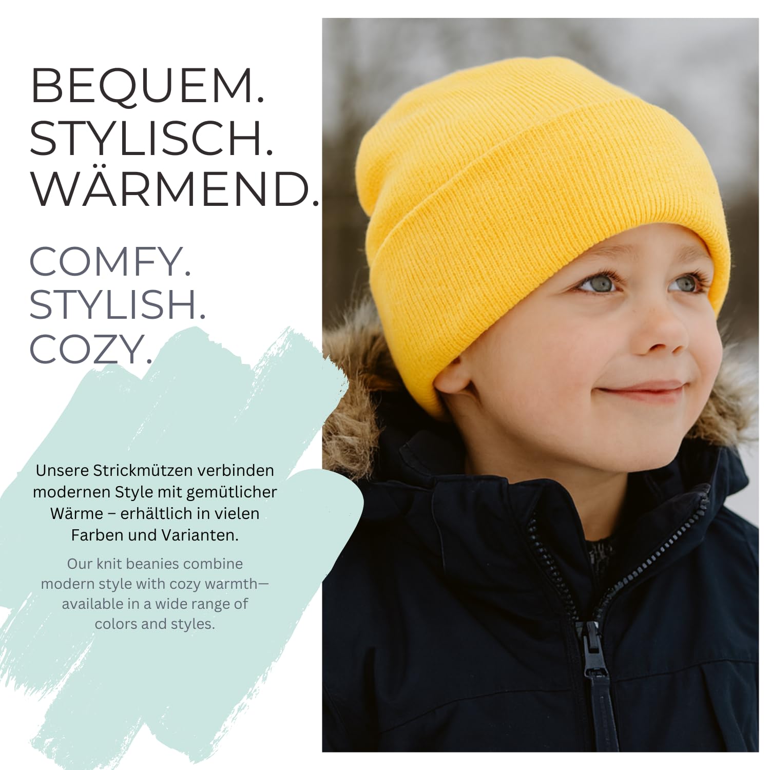 Gorro de niño estilo Punto con ala Ancha Fino 2-5 años