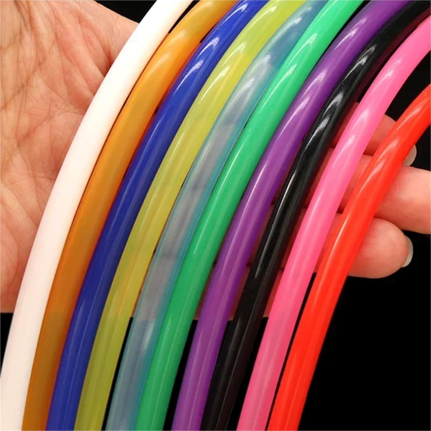 Fuel Line Hose 1M ID 1 2 3 4 5 6 7 8 9 10mm Silicone Tube Flexible Rubber Hose Food Grade Pump Soft Connector Multiple Colors(Clear,1M_ID 8MM OD 12MM)