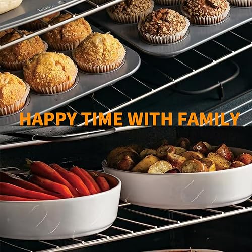 Miniatura 6 de WB48T10095 - 2 piezas de repuesto para horno GE Hotpoint Stove Oven Parts 23.75" x 17.5" Rack Gas Range Oven Rack GE WB48K5019 Rack Flat Profile