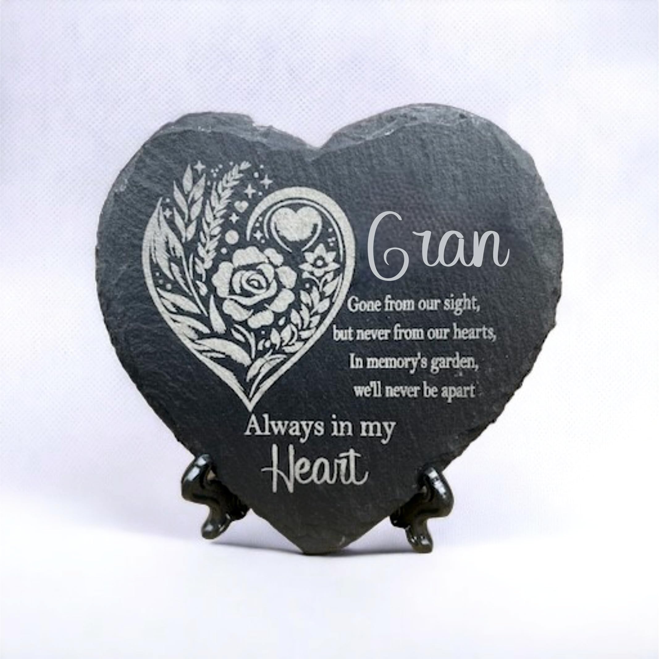Memorial Plaque for Gravesite, Personalized Engraving Option, Durable Outdoor Material (Gran)