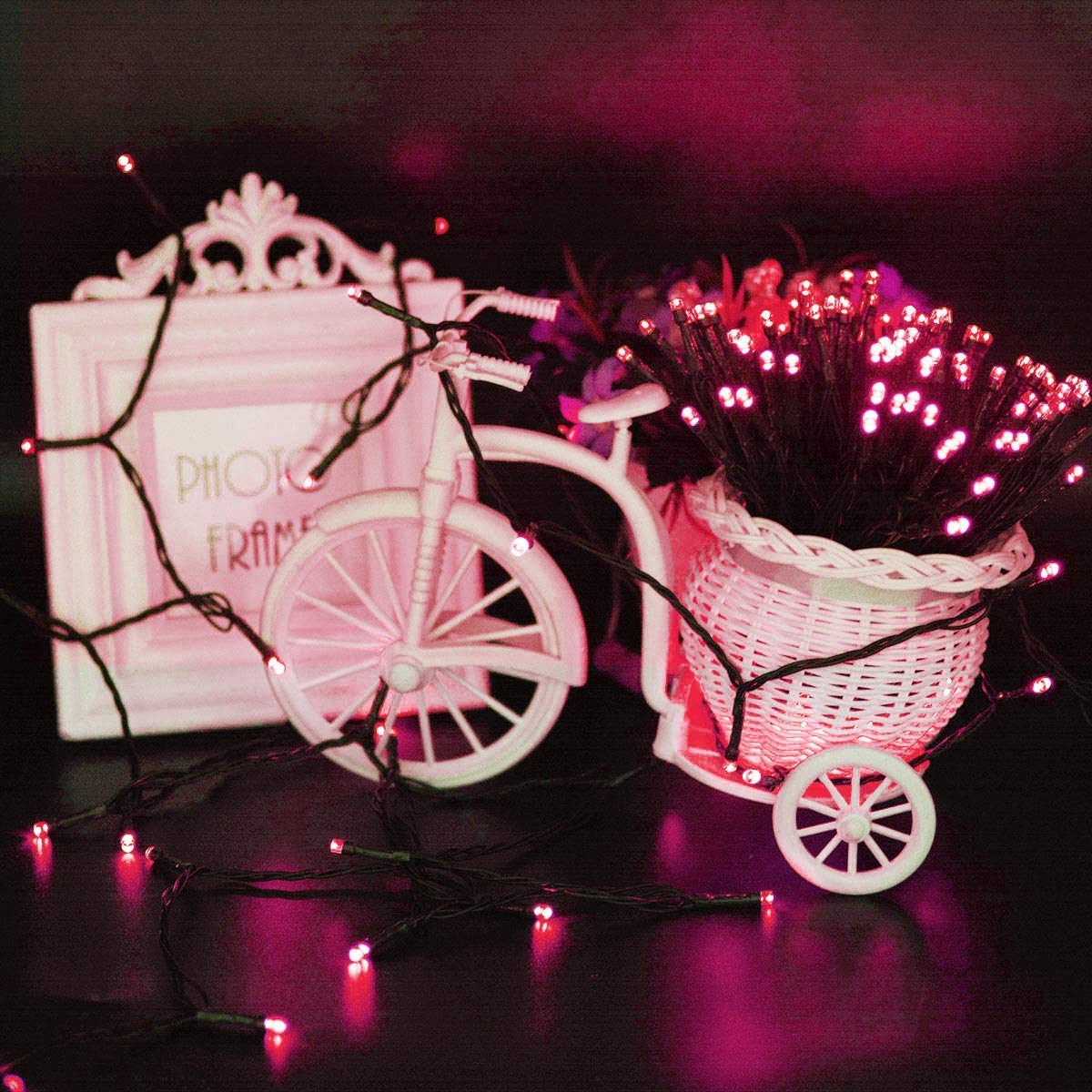 Luzes de hadas solares led, 22M 200LED luces de cadena de Navidad al aire libre, árbol impermeable y decoración del jardín para fiestas de vacaciones y bodas (rosa)