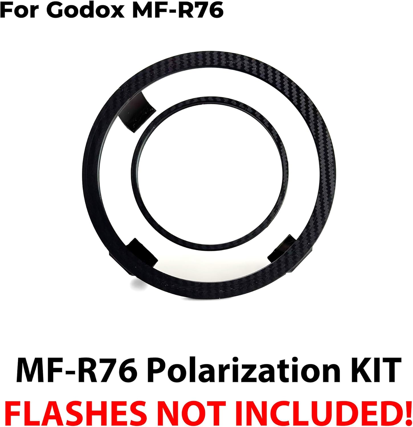 Cross-Polarization Filter Set for Godox MF-R76 Flash Ring - Dental Photography Polarizer Set. No Glare, No Reflections Camera Photography