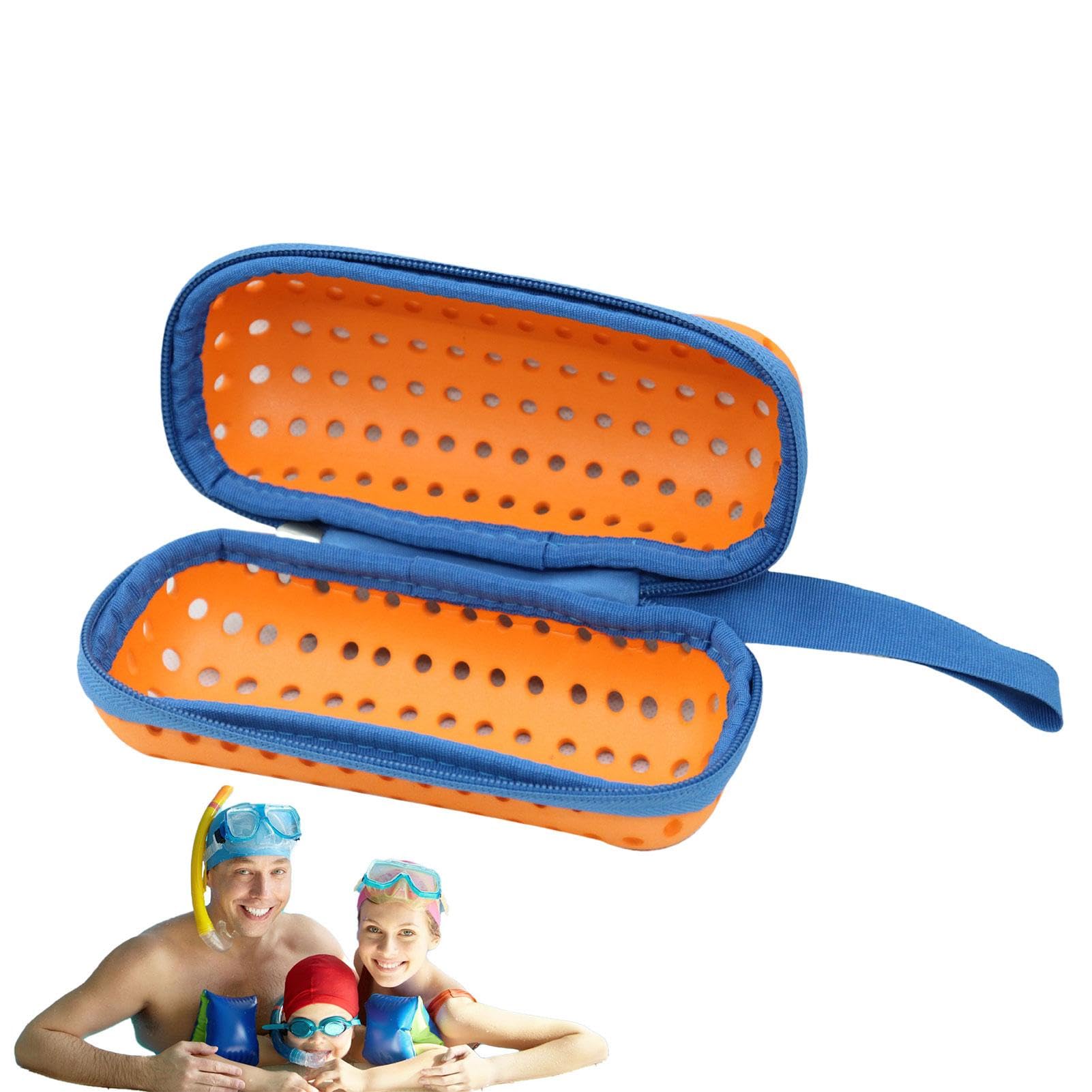Étui à Lunettes De Natation - Avec Trous De Drainage - 18,5x7,5 Cm - Respirant - Pour Garçons, Filles, Adultes