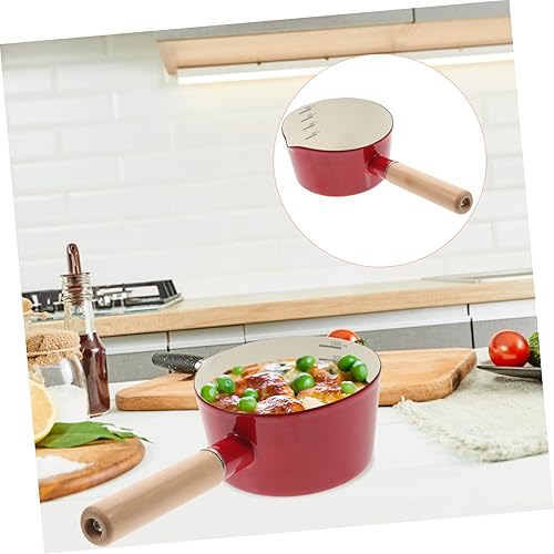 Miniatura 4 de Zerodeko Olla de leche pequeña de esmalte Calentador de queso Olla de leche para hervir olla calentador de mantequilla Sartén para fundir dulces