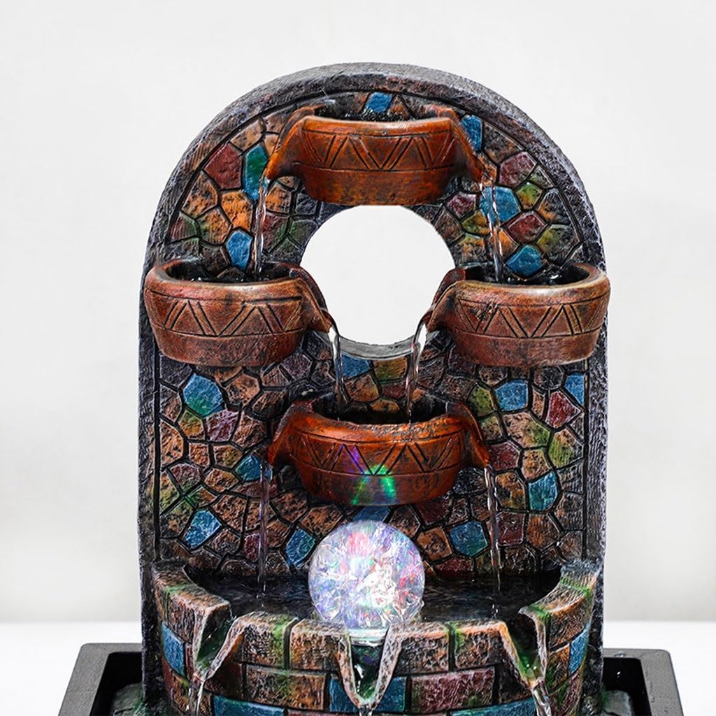 卓上滝噴水 卓上噴水クリエイティブデスクトップ装飾品リビングルーム噴水水装飾 屋内噴水